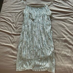 Trixxi sparkling fringe dress size M